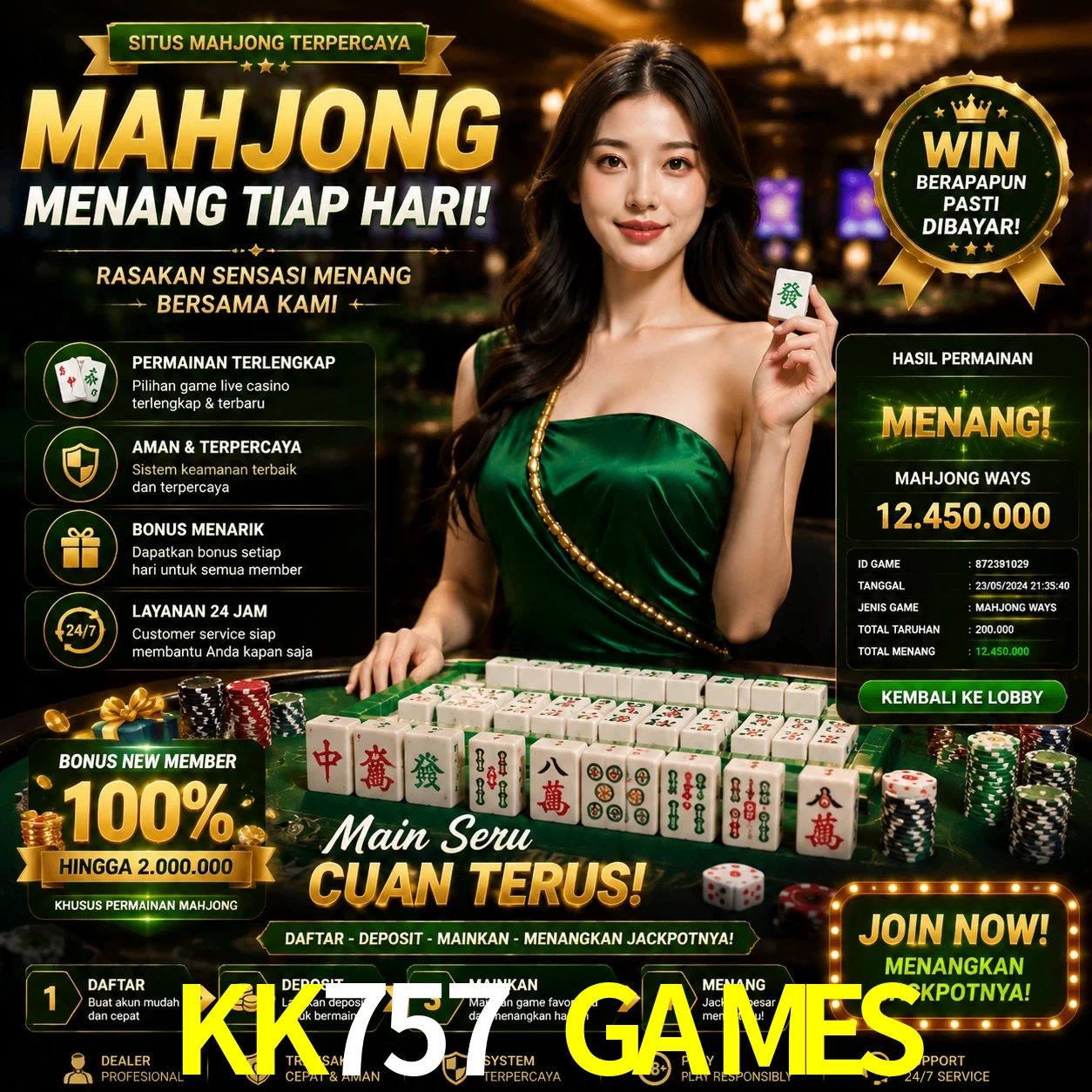 Cashback VIP KK757 GAMES - reembolso semanal
