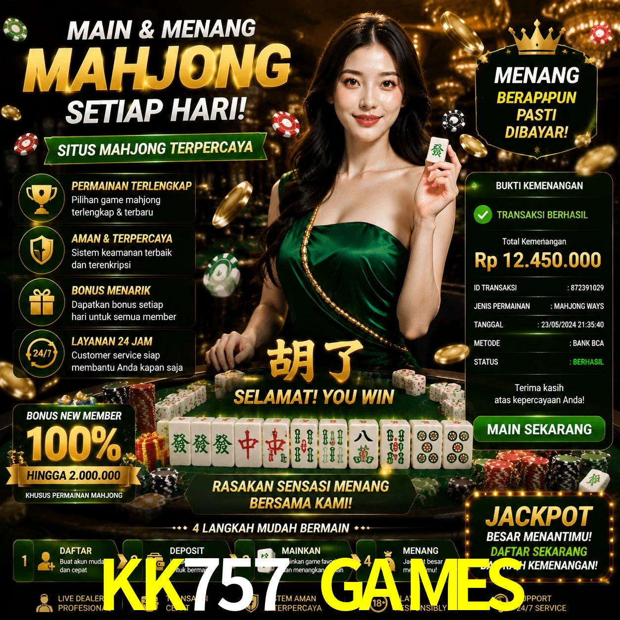 Ganhar e sacar na KK757 GAMES